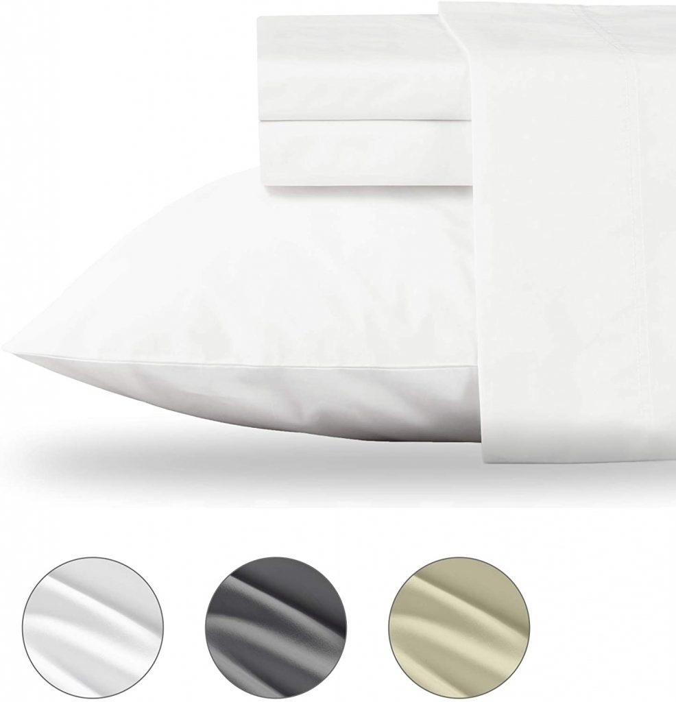 California Design Den pure-white organic queen bedding