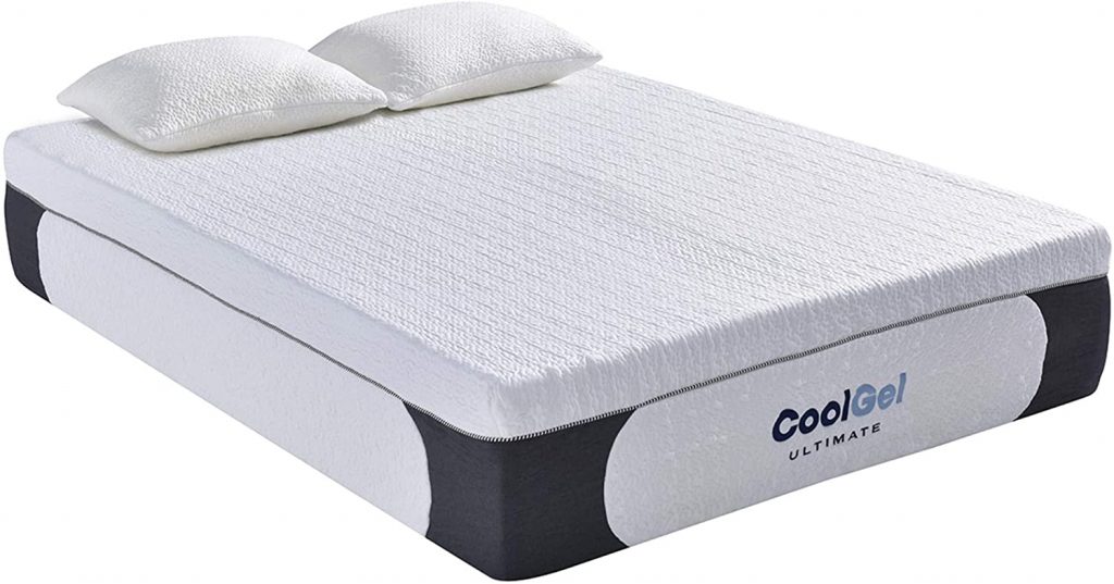 Classic Brands Cool 1.0 Ultimate Gel Memory Foam 14-Inch Bonus 2 Pillows Mattress