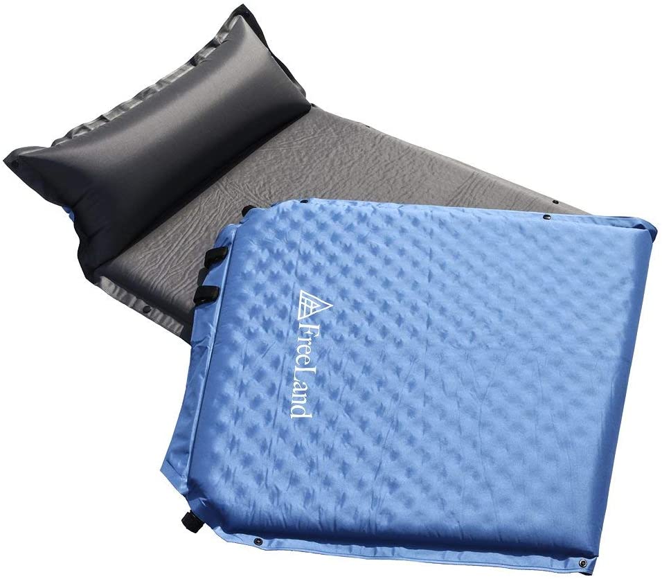 Freeland Camping Sleeping Pad Self Inflating with Attached Pillow