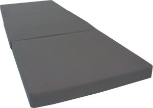 D&D Futon Furniture Gray Trifold Foam Beds 3 x 27 X 75 Inch, Floor Tri-Fold Bed