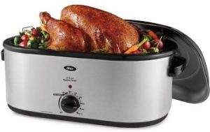 Electric Roaster Oven 22-Quart Capacity Versatile Slow Cooker Self-Basting Bake Roast Turkey Chicken