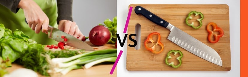 difference between the Santoku knife and Chef knife
