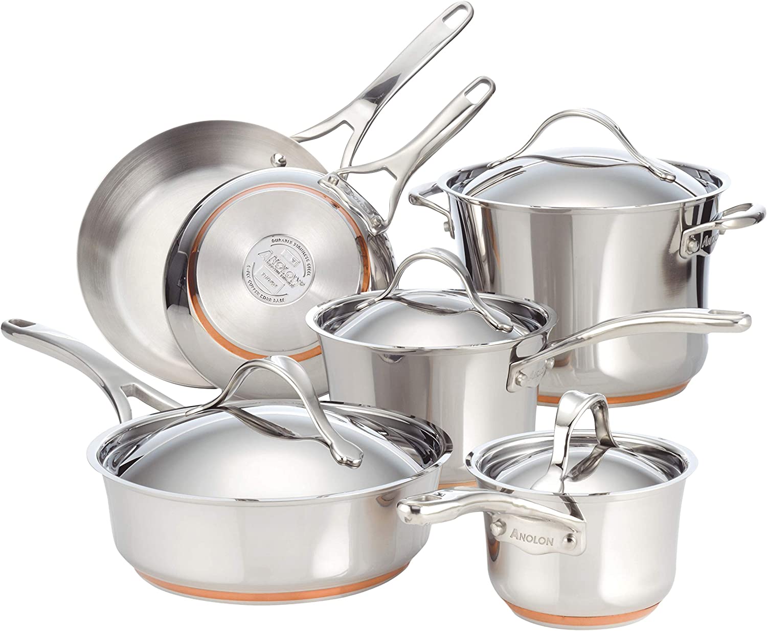 Anolon Nouvelle Stainless Steel Cookware Pots