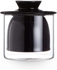 Glass Butter Crock with Ceramic Cover
