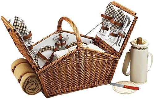 Ascot Dorset English-Style Willow Picnic Basket