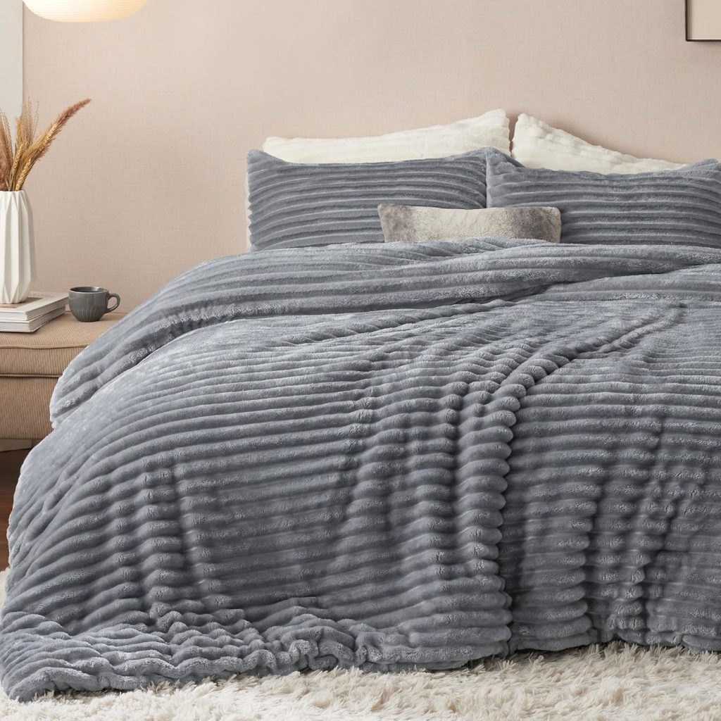 Bedsure Sherpa Fleece Comforter Set