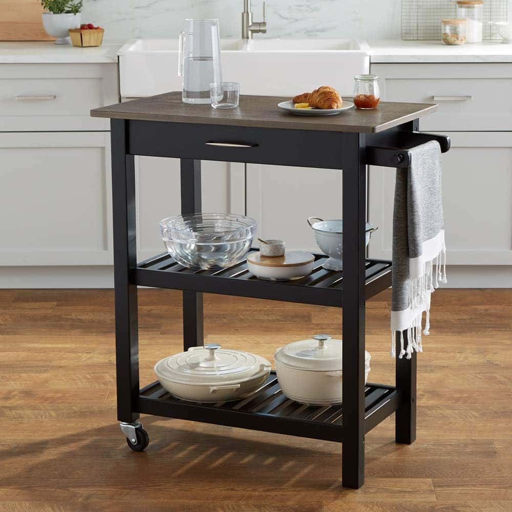 Amazon Basics Multifunctional Rolling Kitchen Cart